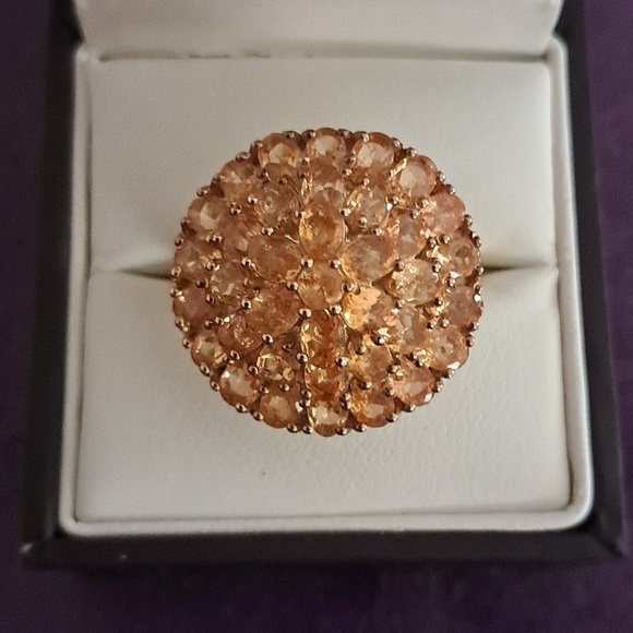 Jewelry - Premium Viceroy Spessartine Garnet Cluster Style Ring.